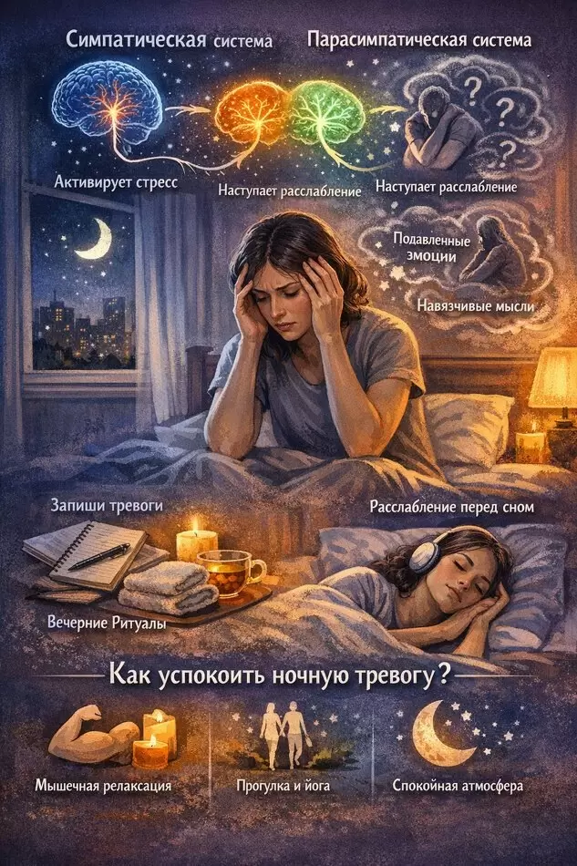 Почему тревога нарастает ночью? Разбираемся в причинах и методах снижения